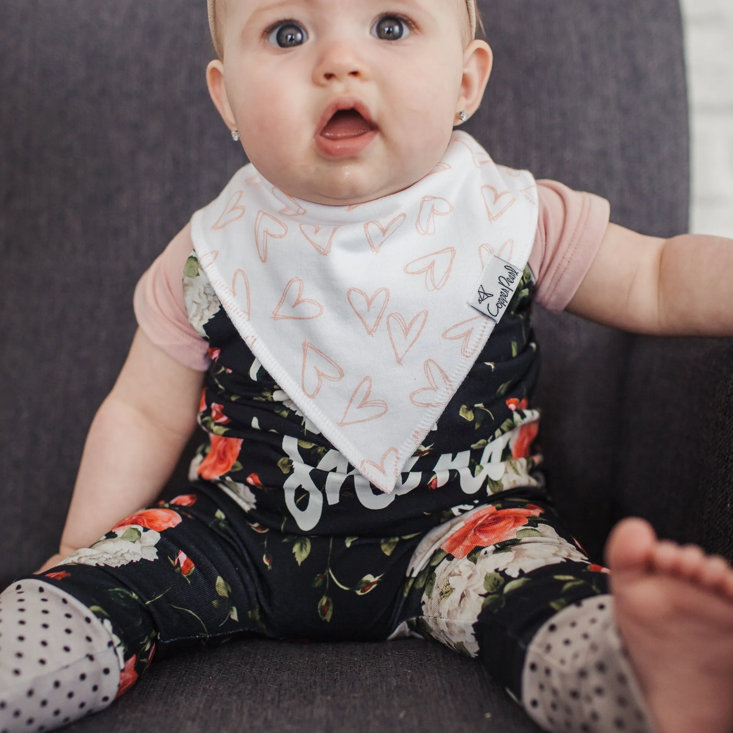 Copper Pearl Baby Bandana Bibs | Lola