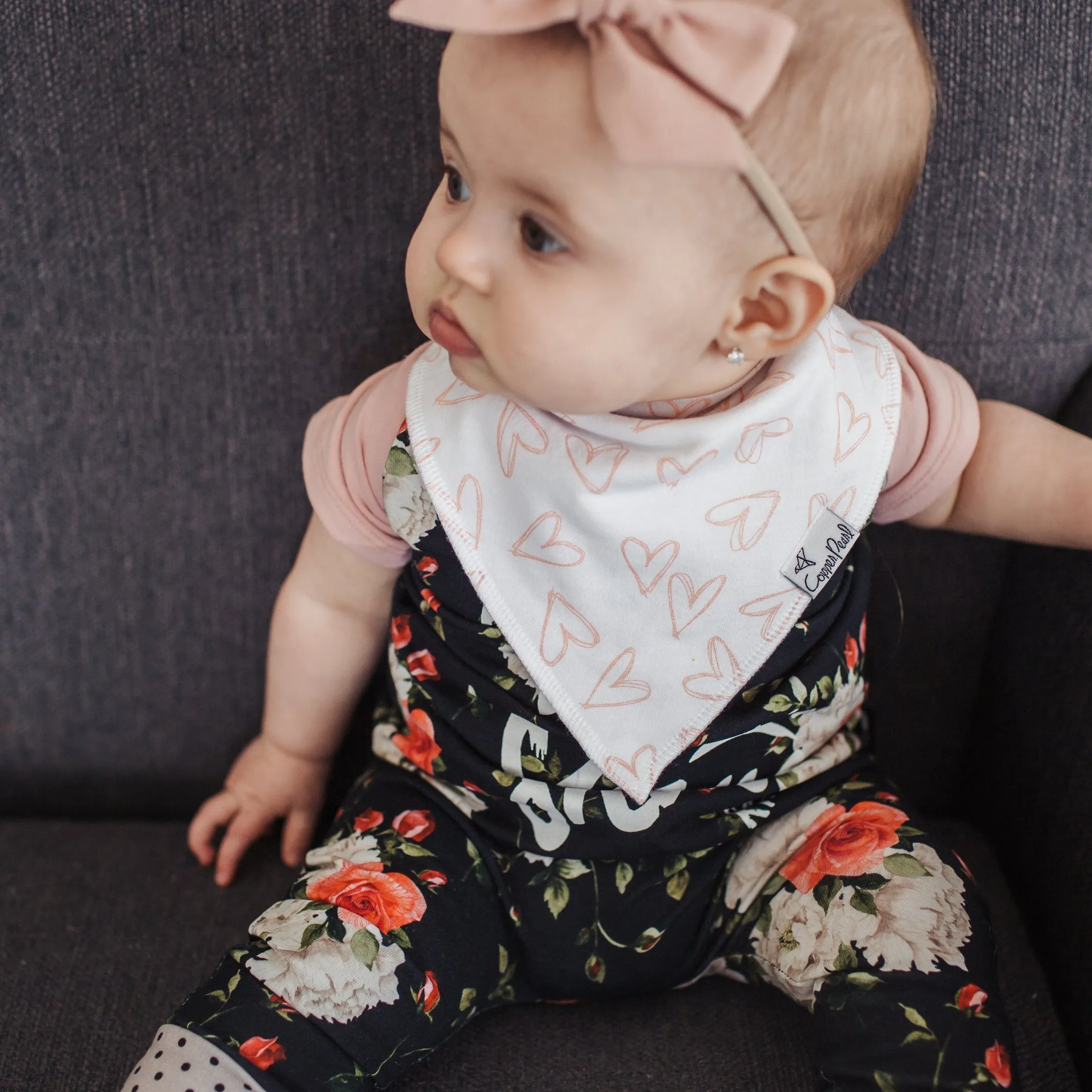 Copper Pearl Baby Bandana Bibs | Lola