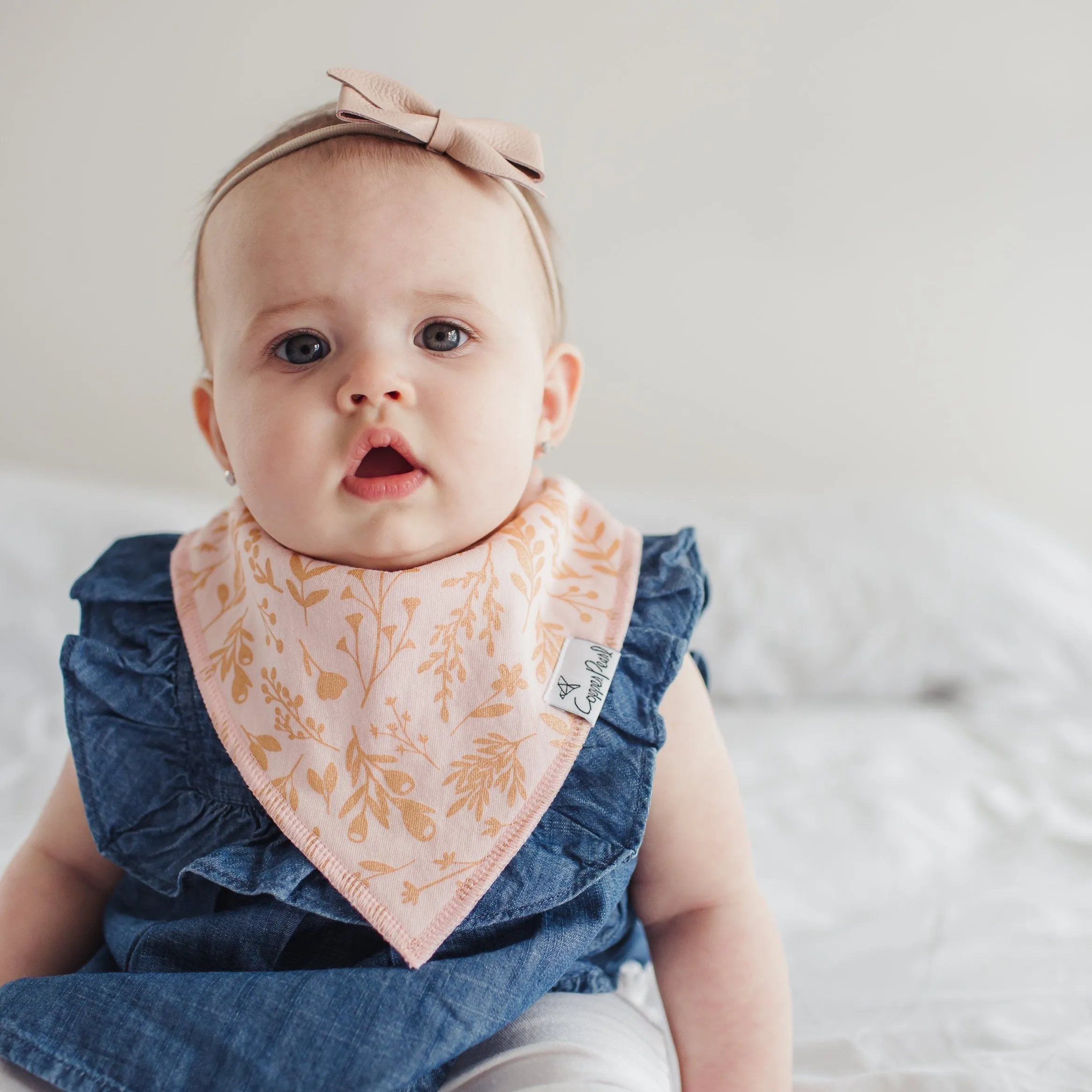 Copper Pearl Baby Bandana Bibs | Lola