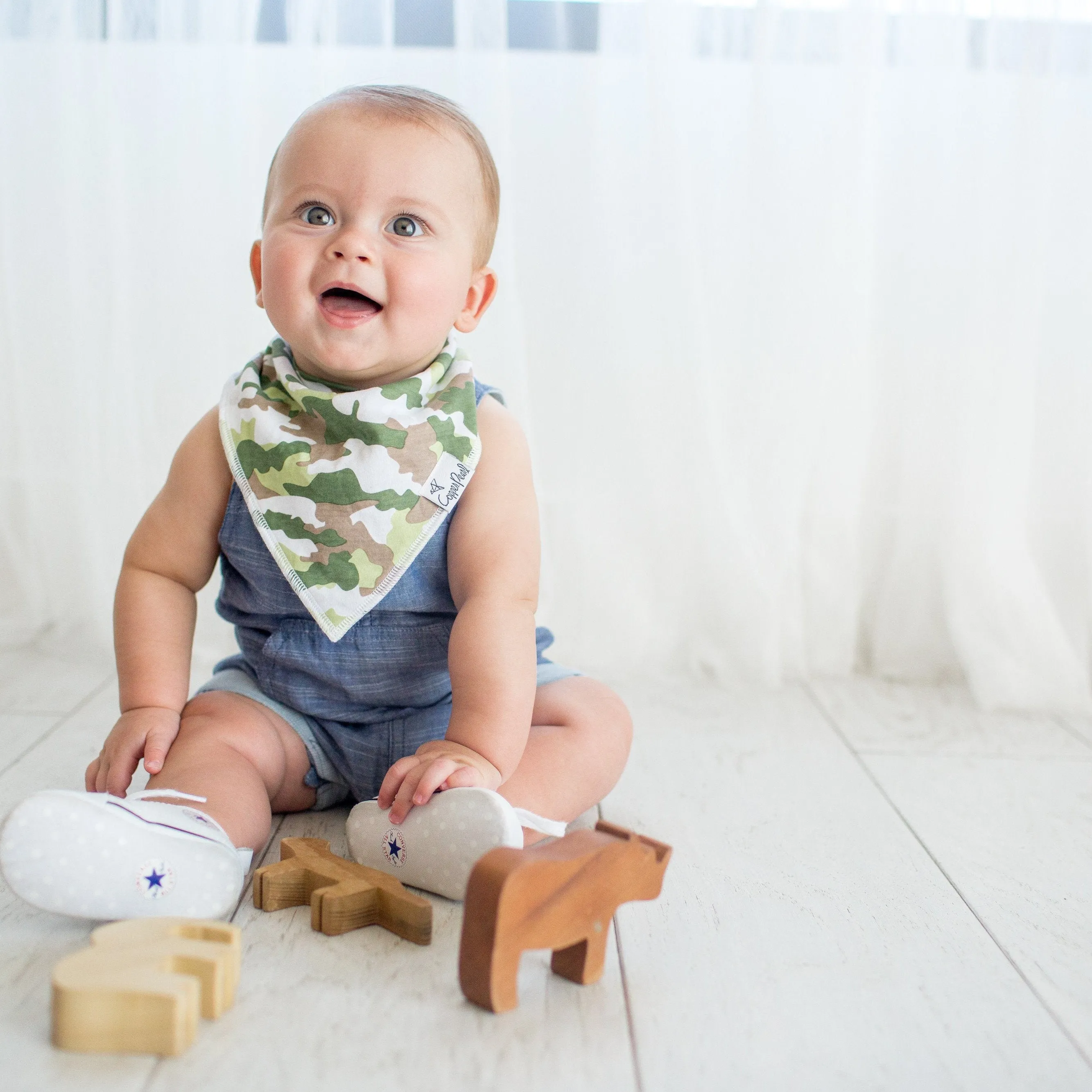 Copper Pearl Baby Bandana Bibs | Safari