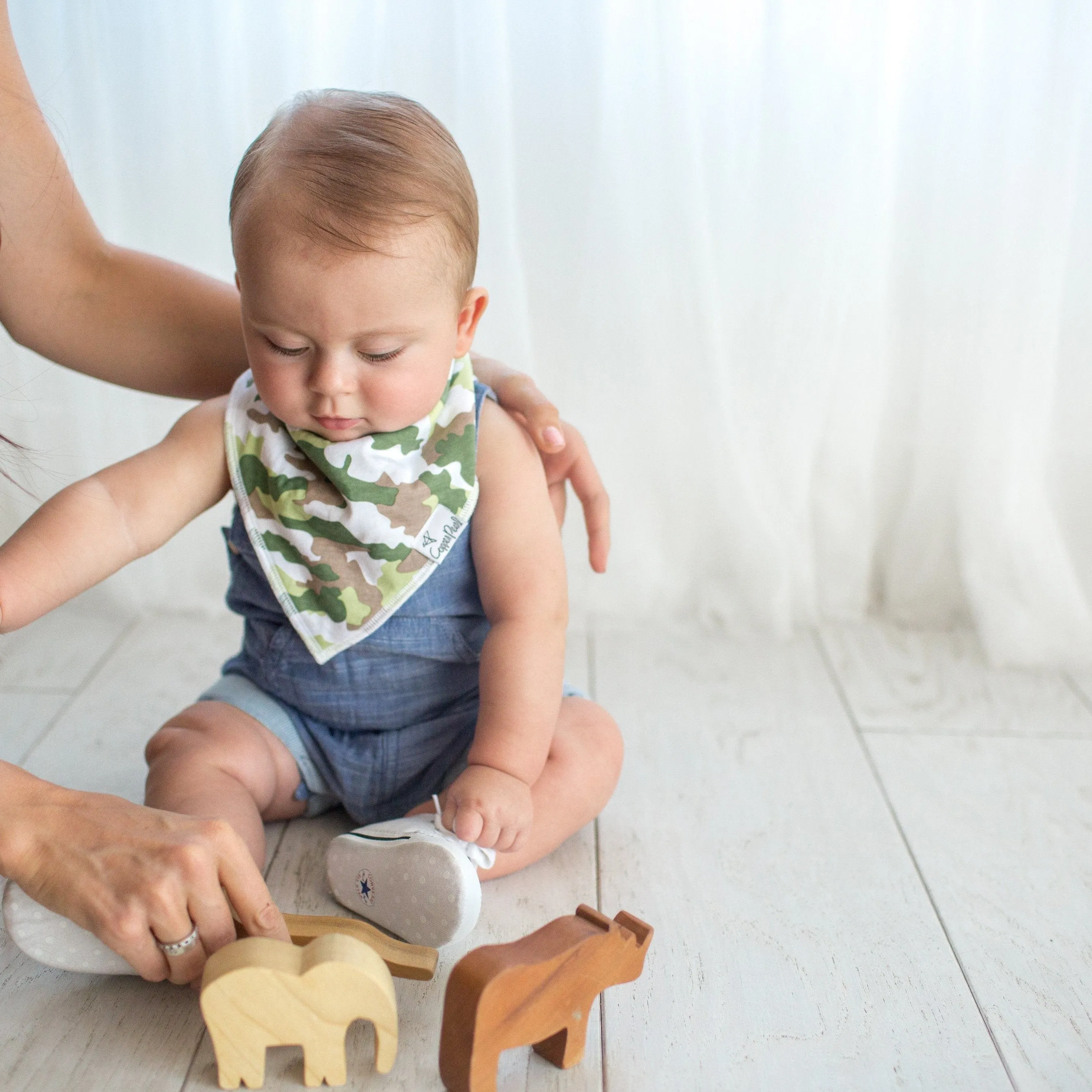 Copper Pearl Baby Bandana Bibs | Safari