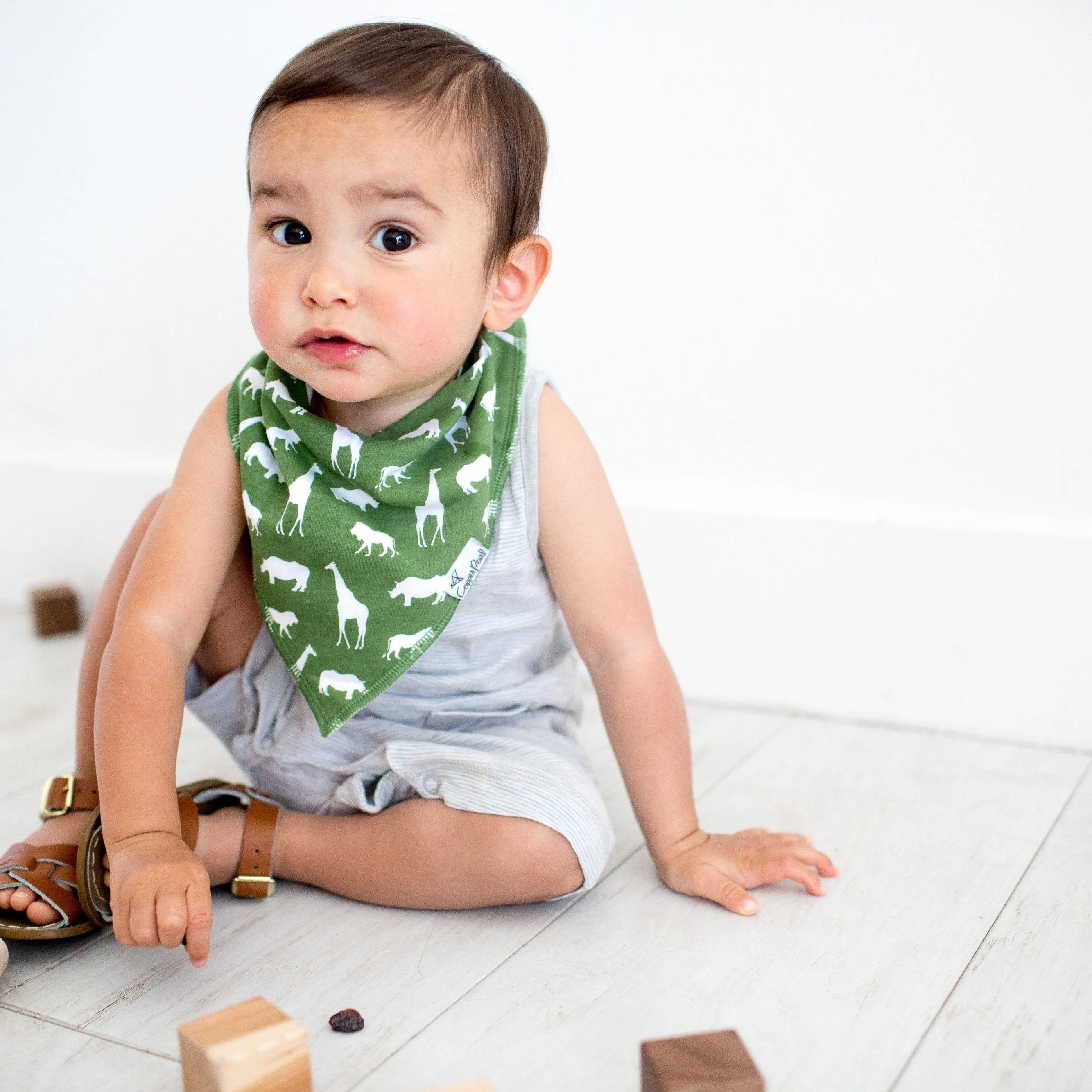 Copper Pearl Baby Bandana Bibs | Safari