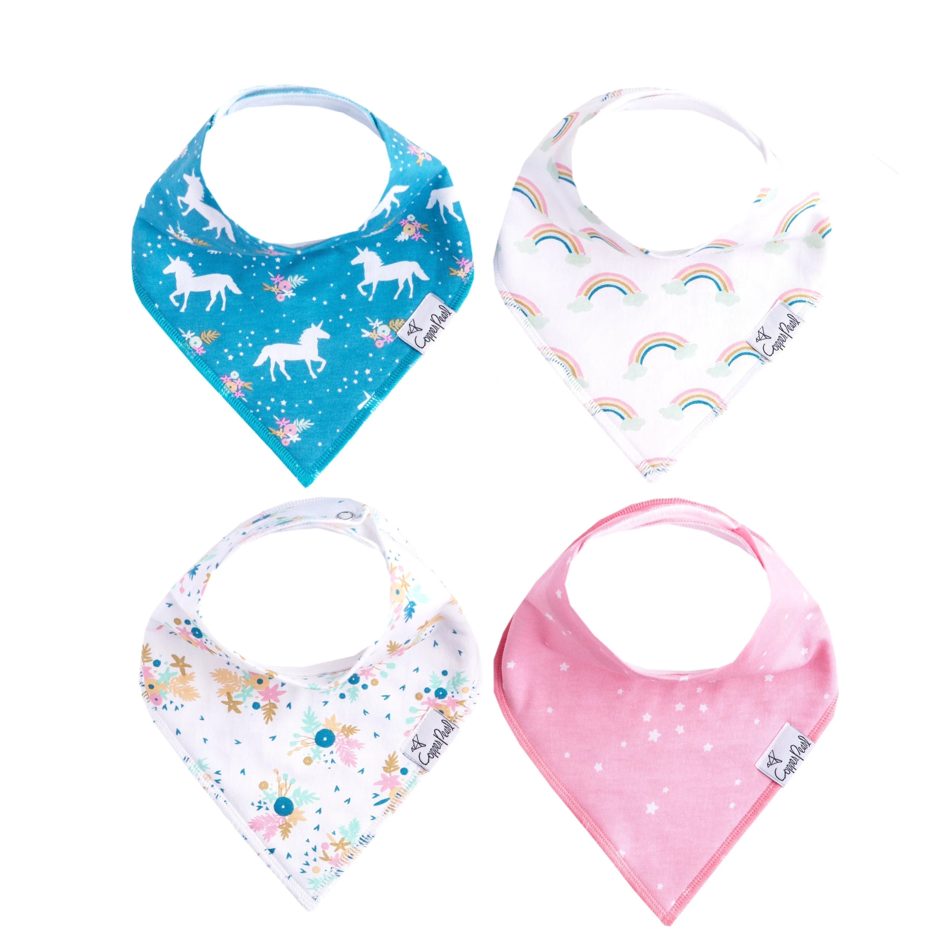 Copper Pearl Baby Bandana Bibs - Whimsy
