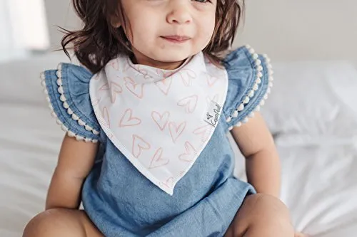 Copper Pearl Baby Bandana Drool Bibs for Drooling and Teething 4 Pack Gift Set for Girls, Lola"