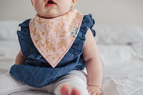 Copper Pearl Baby Bandana Drool Bibs for Drooling and Teething 4 Pack Gift Set for Girls, Lola"