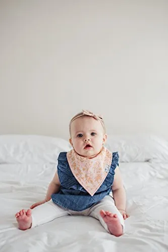 Copper Pearl Baby Bandana Drool Bibs for Drooling and Teething 4 Pack Gift Set for Girls, Lola"