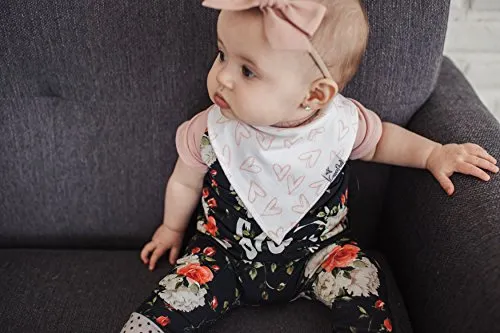 Copper Pearl Baby Bandana Drool Bibs for Drooling and Teething 4 Pack Gift Set for Girls, Lola"