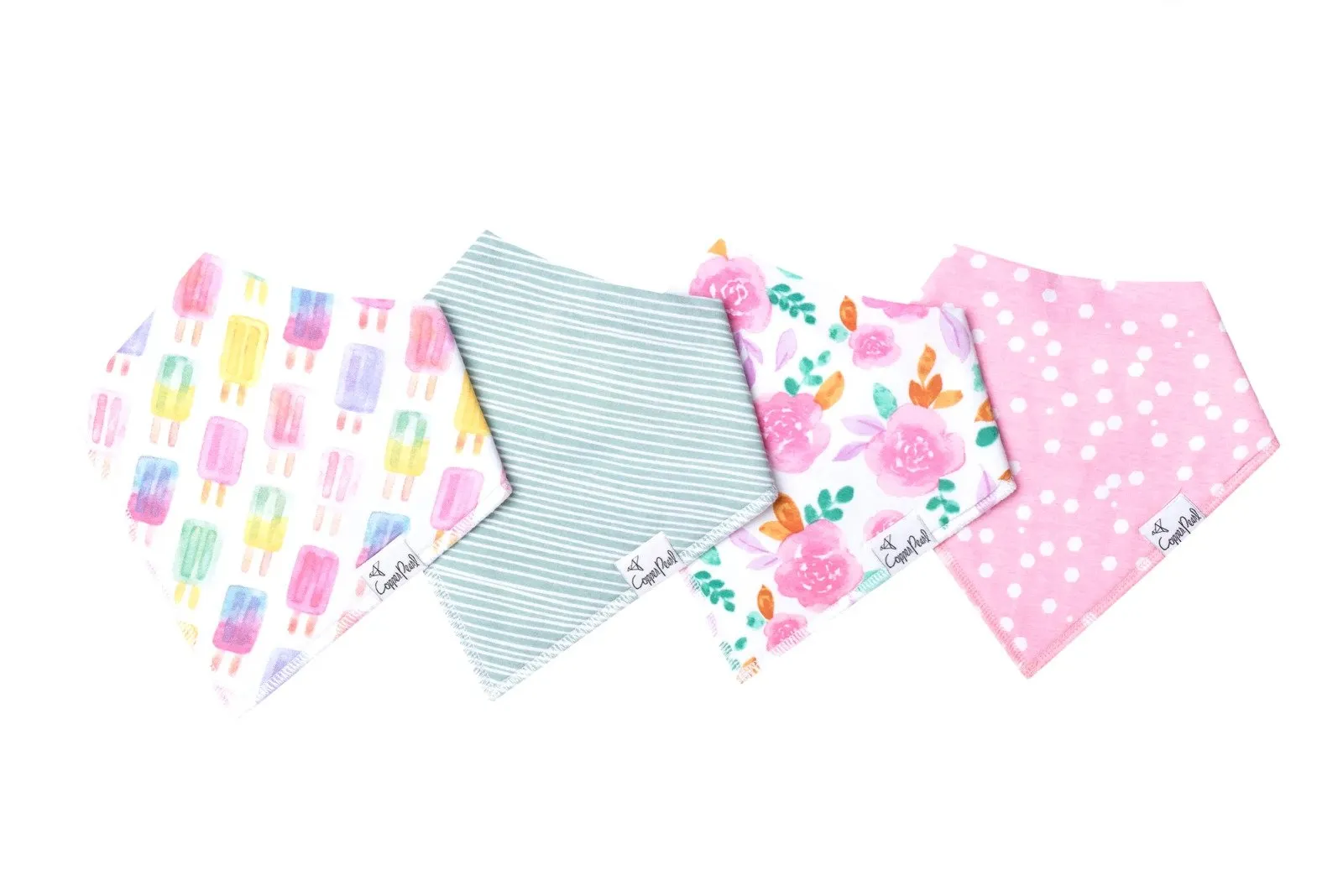Copper Pearl Bandana Bib 4 Piece Set
