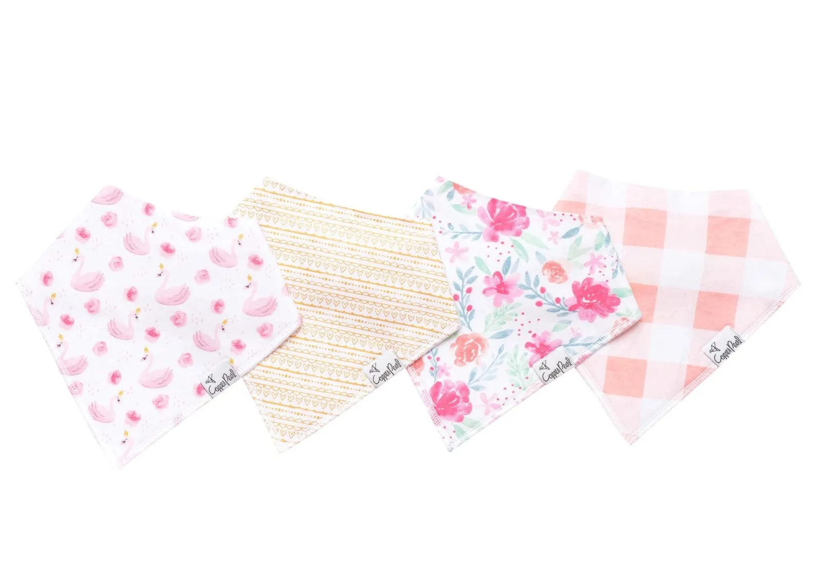 Copper Pearl Bandana Bib 4 Piece Set