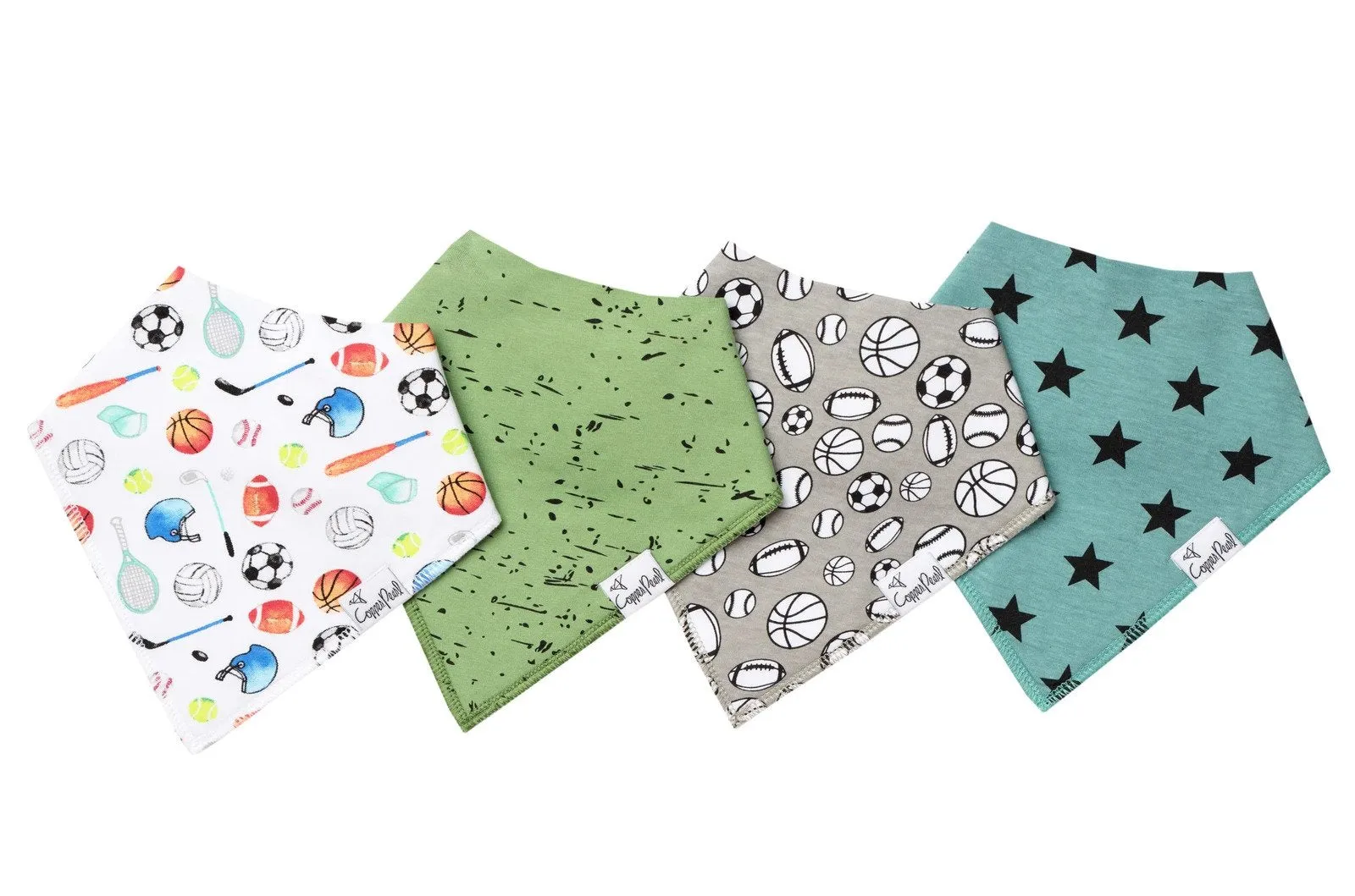 Copper Pearl Bandana Bib 4 Piece Set