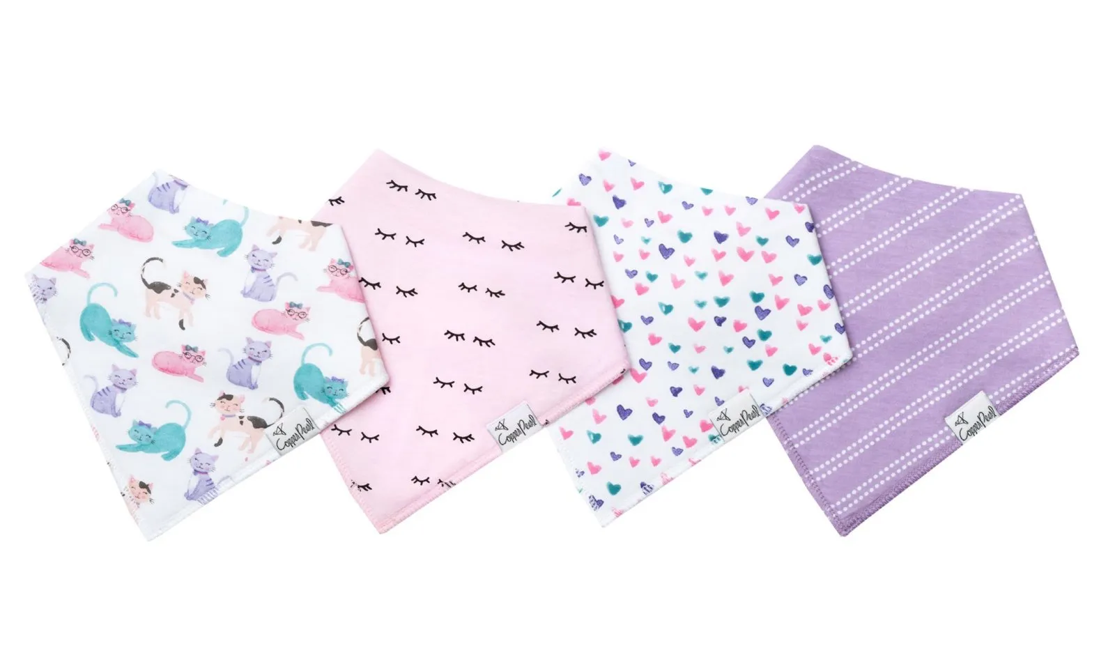 Copper Pearl Bandana Bib 4 Piece Set