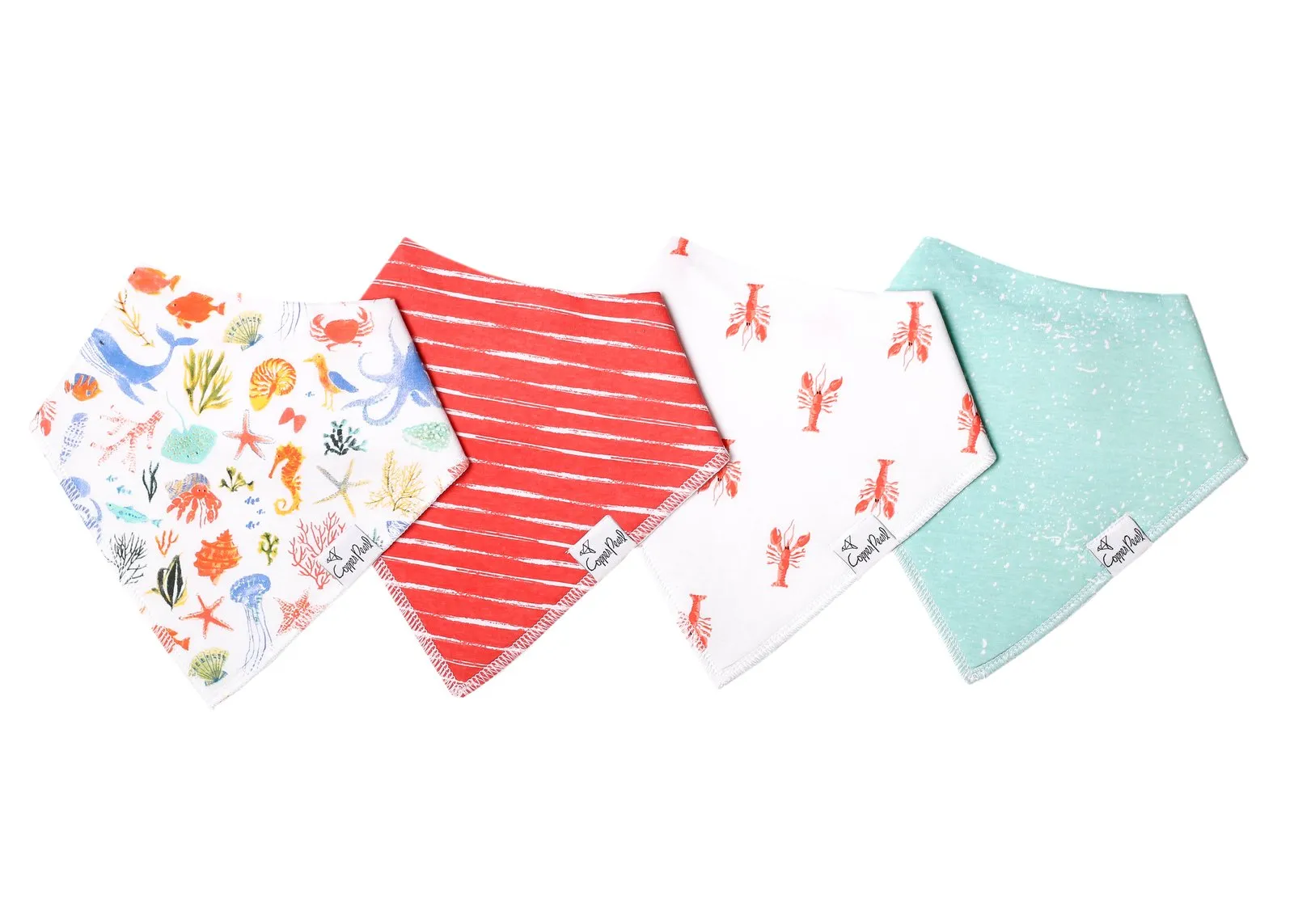 Copper Pearl Bandana Bib 4 Piece Set
