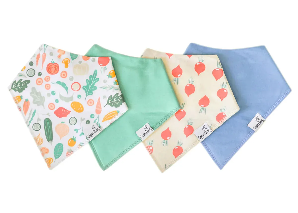 Copper Pearl Bandana Bib 4 Piece Set