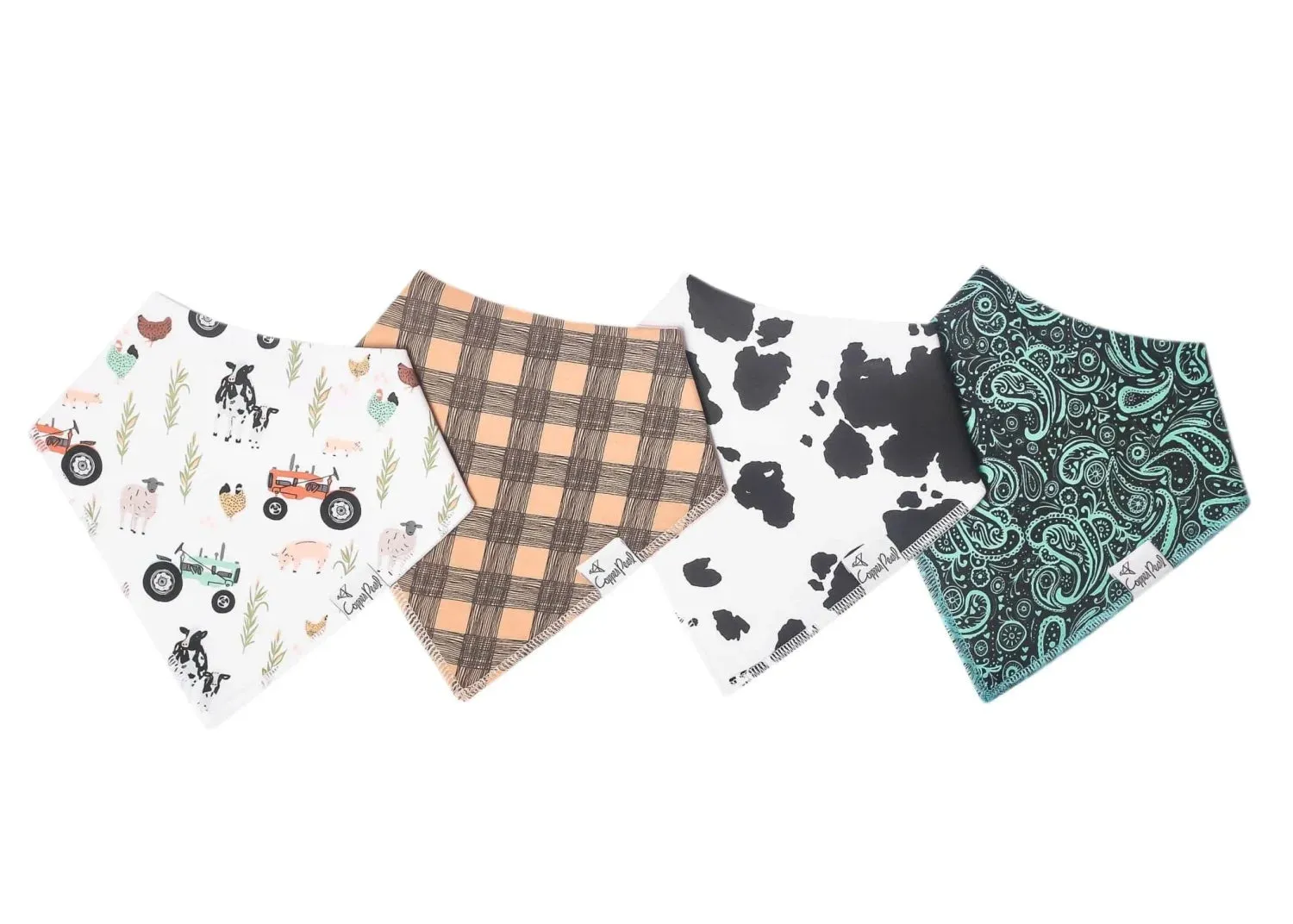 Copper Pearl Bandana Bib 4pk