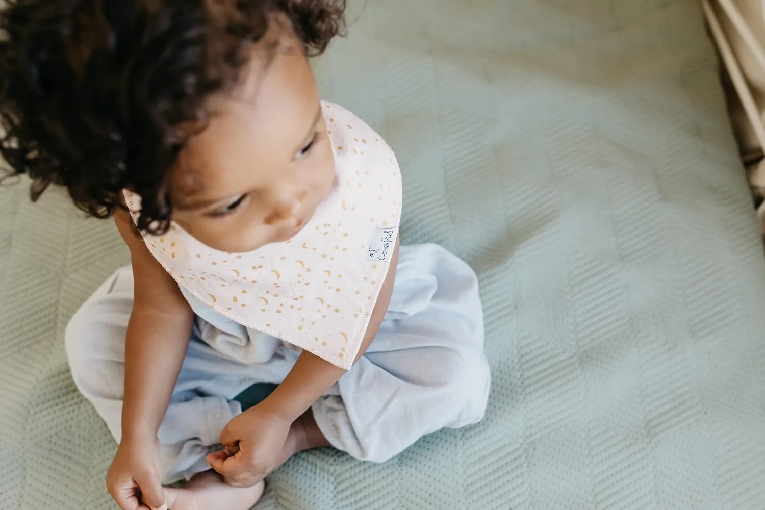 Copper Pearl Bandana Bib Set: Whimsy