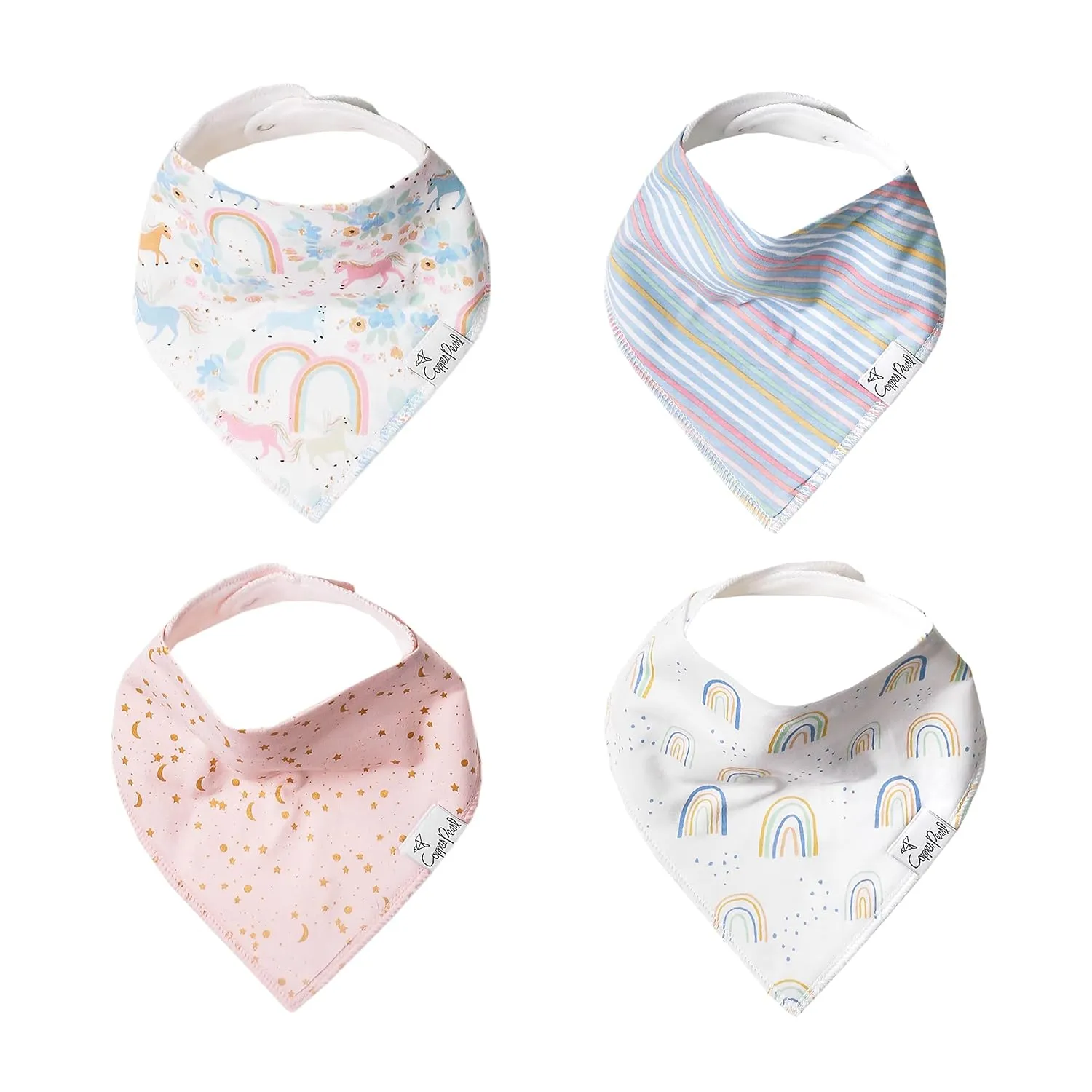 Copper Pearl Bandana Bib Set: Whimsy