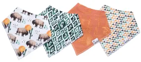 Copper Pearl Bison Bandana Bib Set