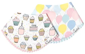 Copper Pearl Celebration Fashion Trimmed Bandana Bib Set