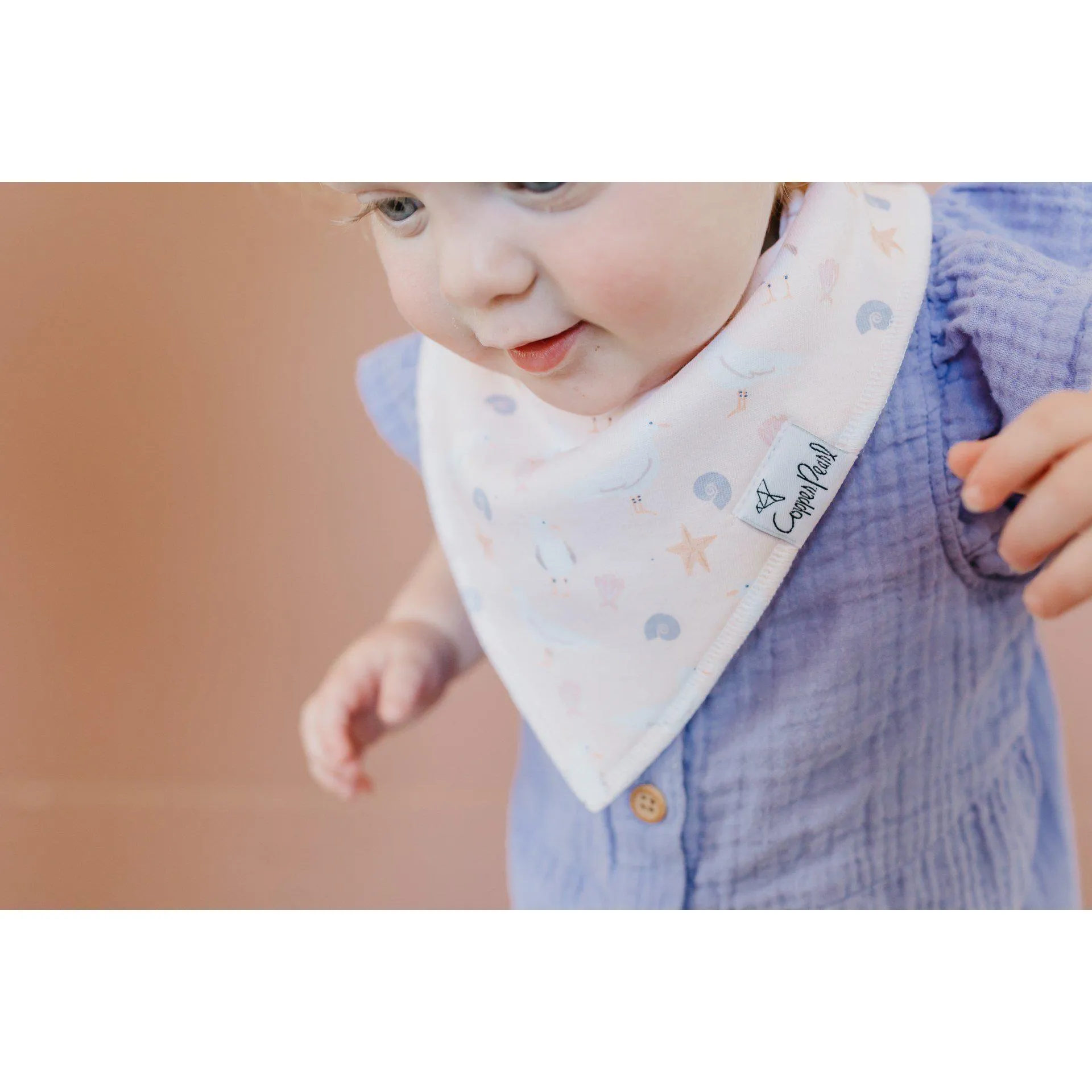 Coral Baby Bandana Drool Bibs
