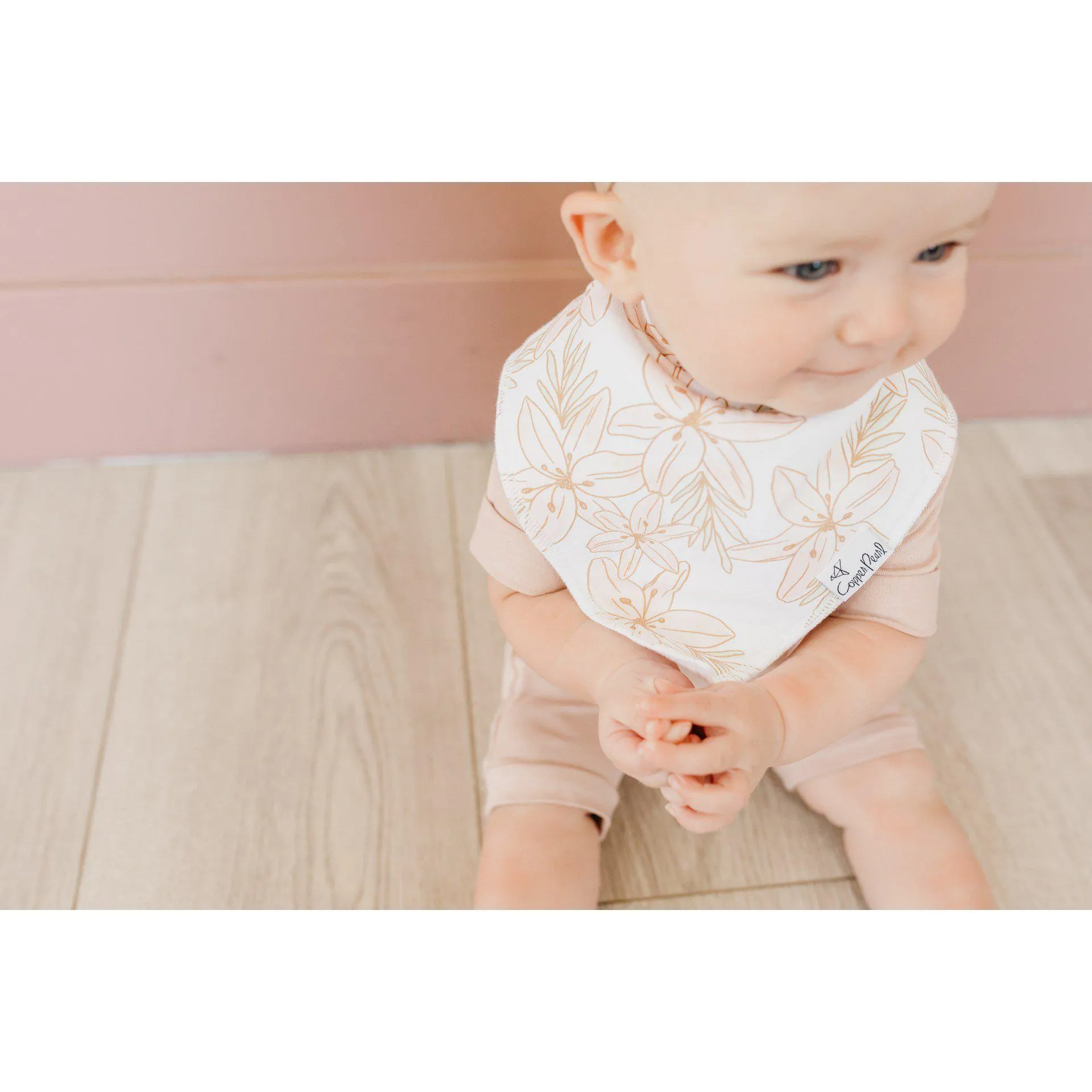 Coral Baby Bandana Drool Bibs