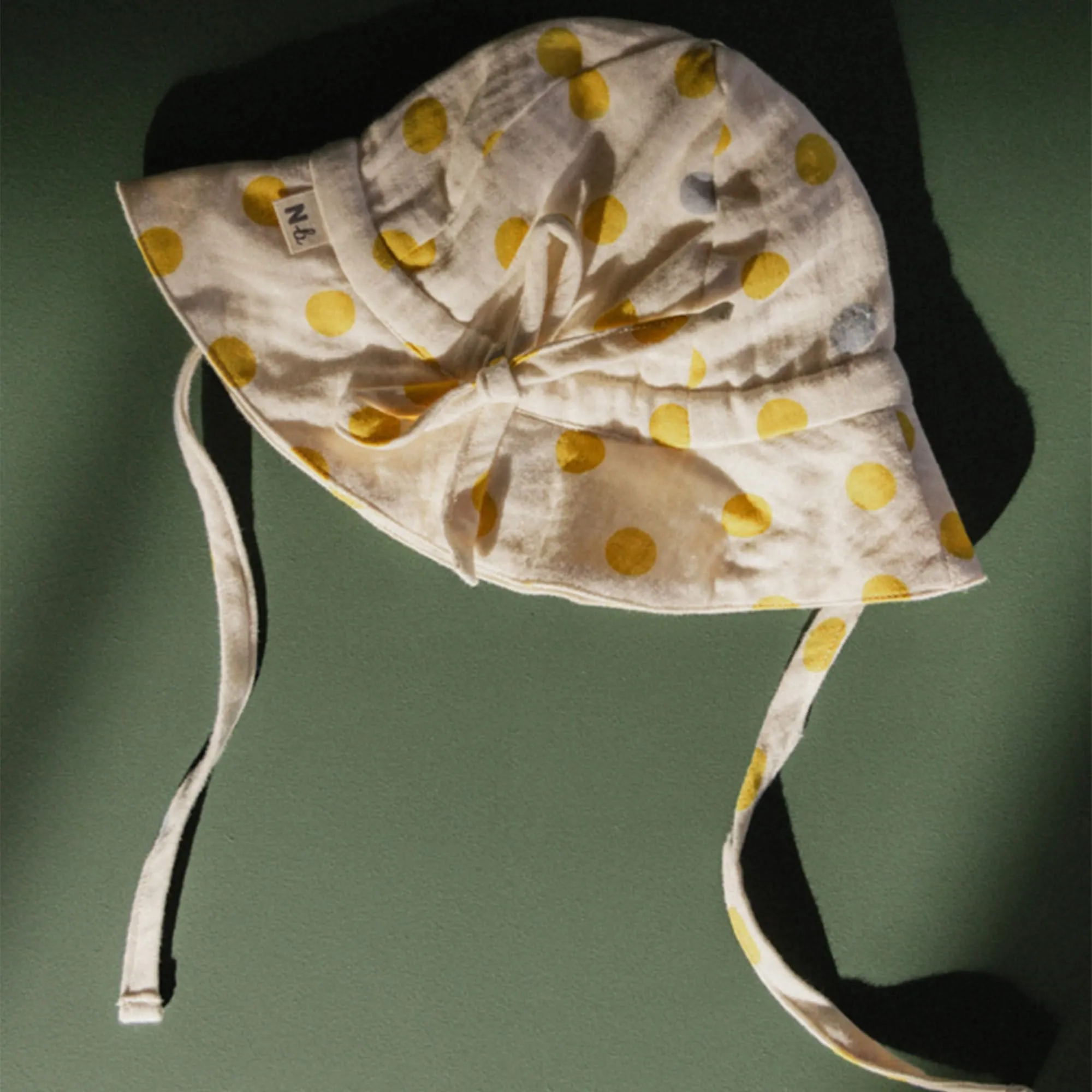 Crinkle Muslin Sunhat - Polka Dot Print