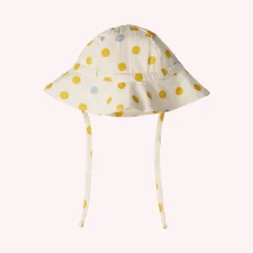 Crinkle Muslin Sunhat - Polka Dot Print