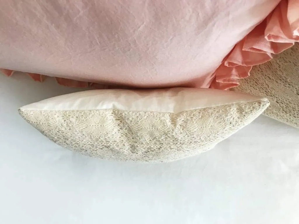 Crochet Lace Boho Baby Crib Pillow