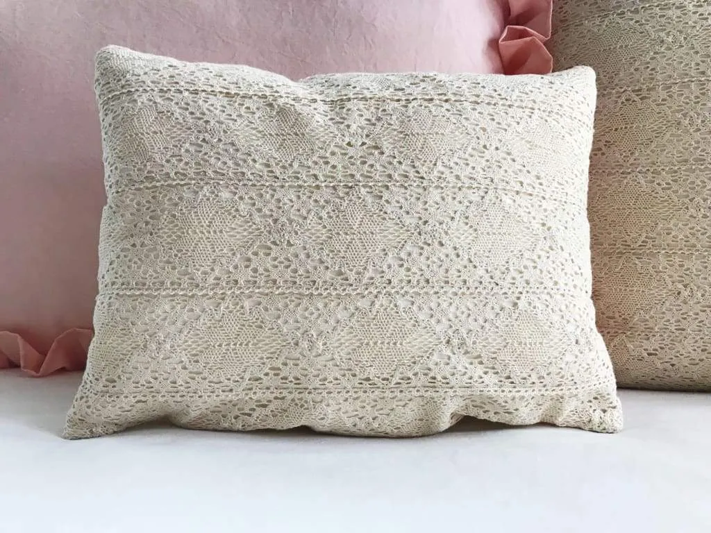 Crochet Lace Boho Baby Crib Pillow