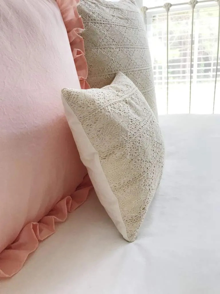Crochet Lace Boho Baby Crib Pillow