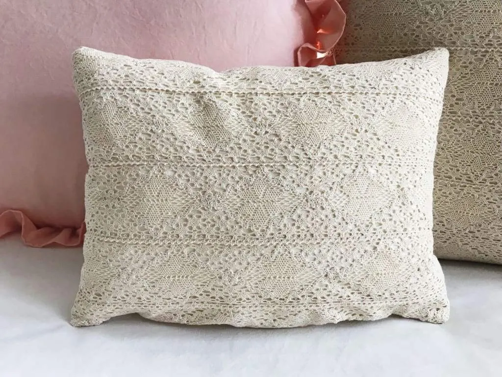 Crochet Lace Boho Baby Crib Pillow