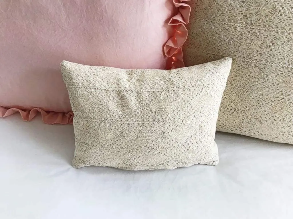 Crochet Lace Boho Baby Crib Pillow