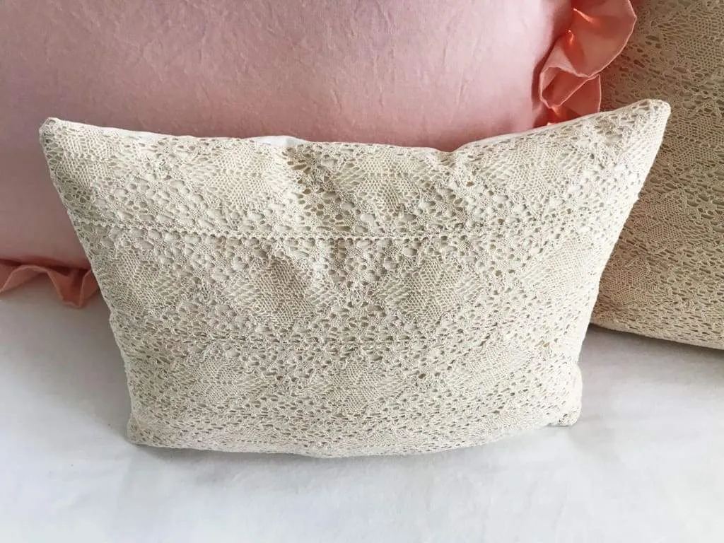 Crochet Lace Boho Baby Crib Pillow