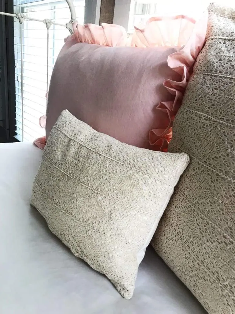 Crochet Lace Boho Baby Crib Pillow