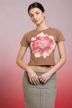 Daisy Street Flower Motif Baby Tee