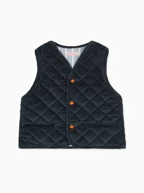 Dark Blue Caza Kids Sleeveless Jacket