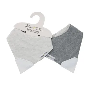 Double Sided Chew Bib - Coal Harbour / Heather Gray
