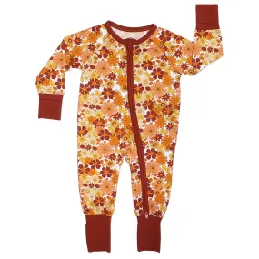 Fall Floral Bamboo Convertible Romper Pajamas