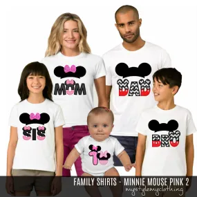 Family Set Shirt - Minnie Mouse Pink 2