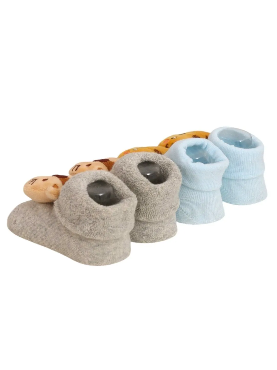 Fashionable Tiger-Themed Cotton Rattle Sock Set for Boys