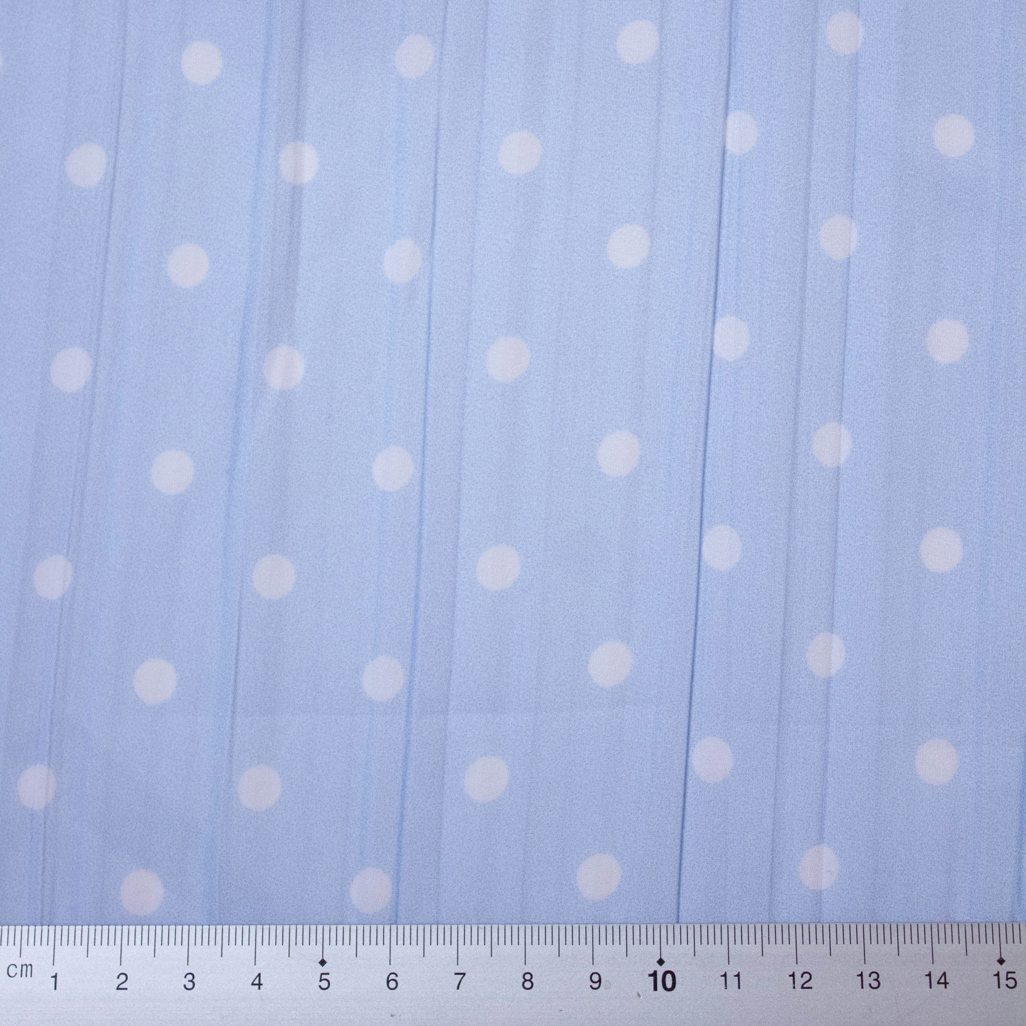Frann Light Blue Polka Dot Polyester
