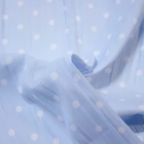 Frann Light Blue Polka Dot Polyester