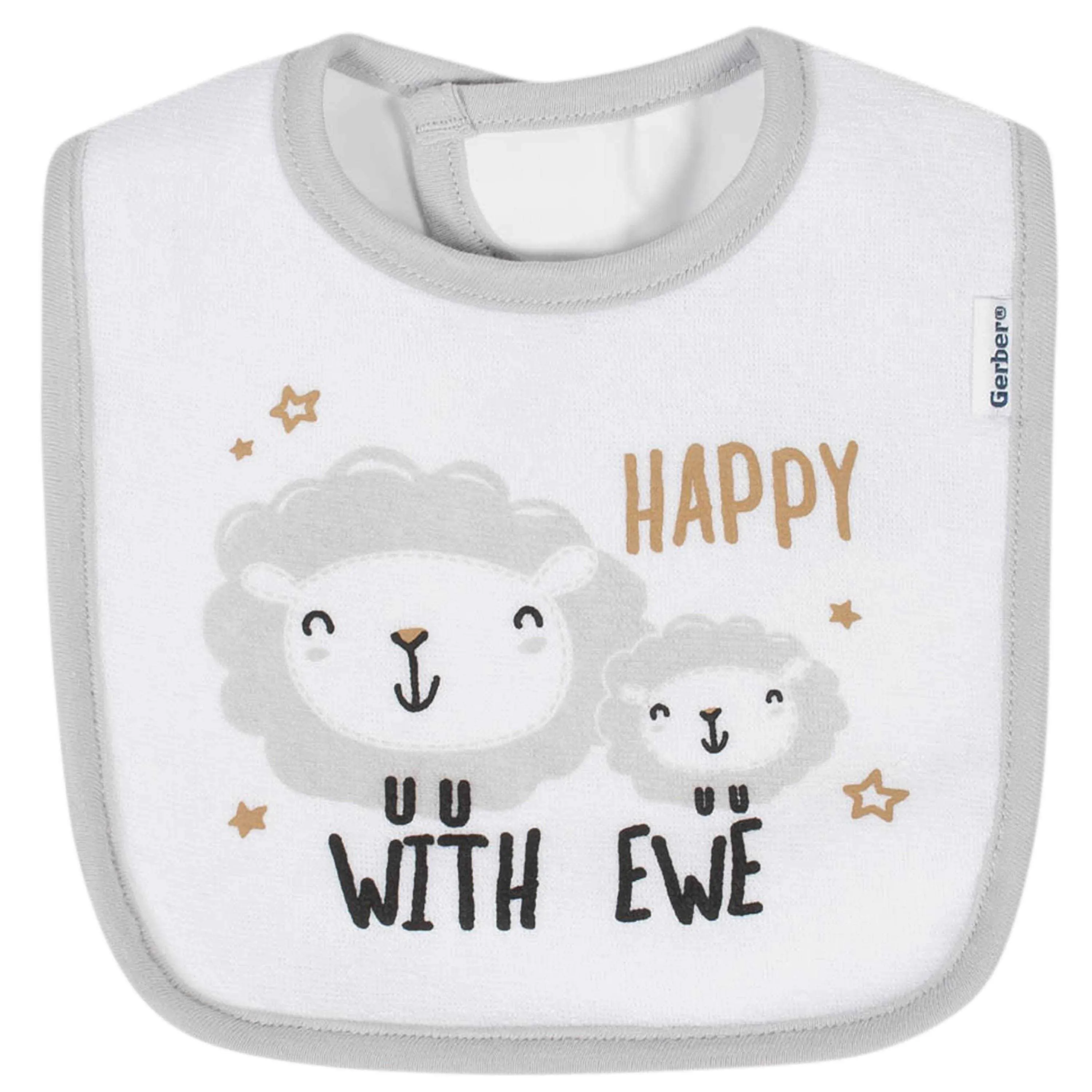 Gerber® 3-Pack Baby Unisex Lamb Terry Bibs