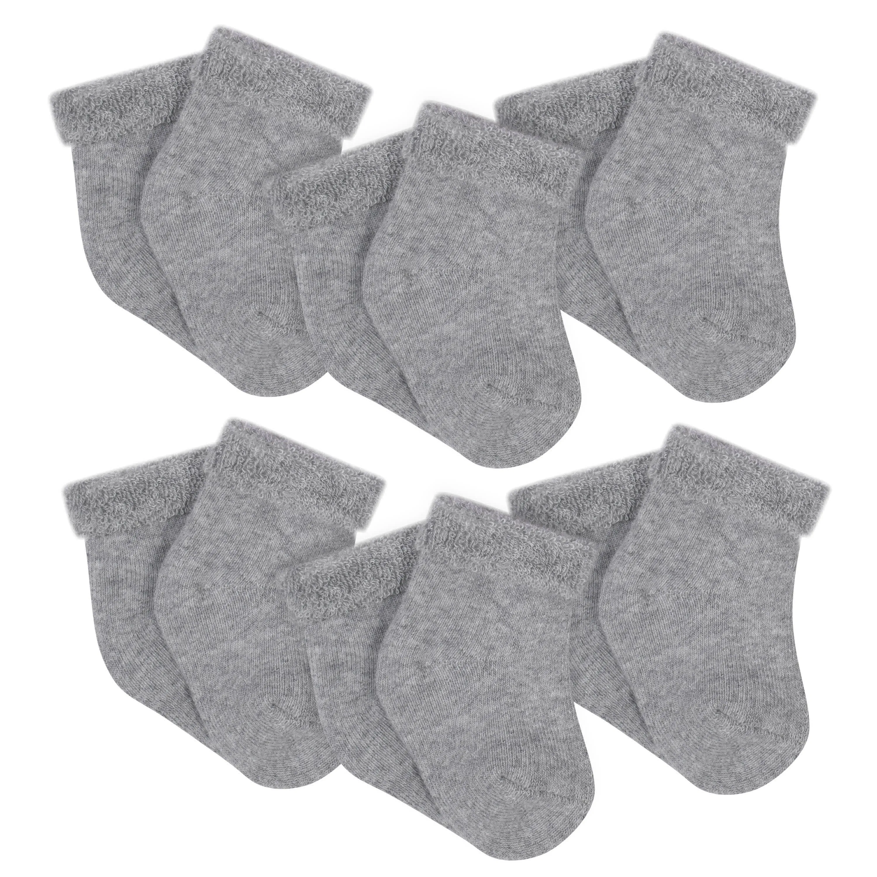 Gerber® 6-Pack Baby Neutral Gray Wiggle Proof Bootie Socks