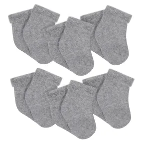Gerber® 6-Pack Baby Neutral Gray Wiggle Proof Bootie Socks