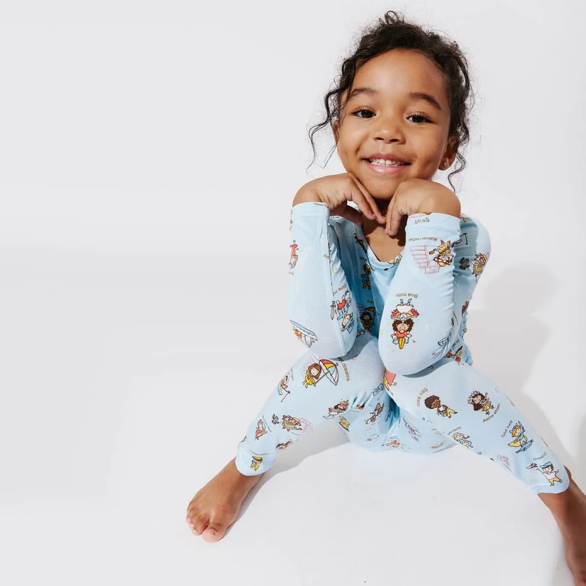 Goodnight World Bamboo Kids Pajamas