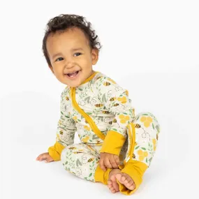Happy Honey Bees Bamboo Convertible Baby Pajamas