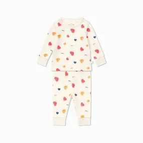 Heart Print Pajama Set
