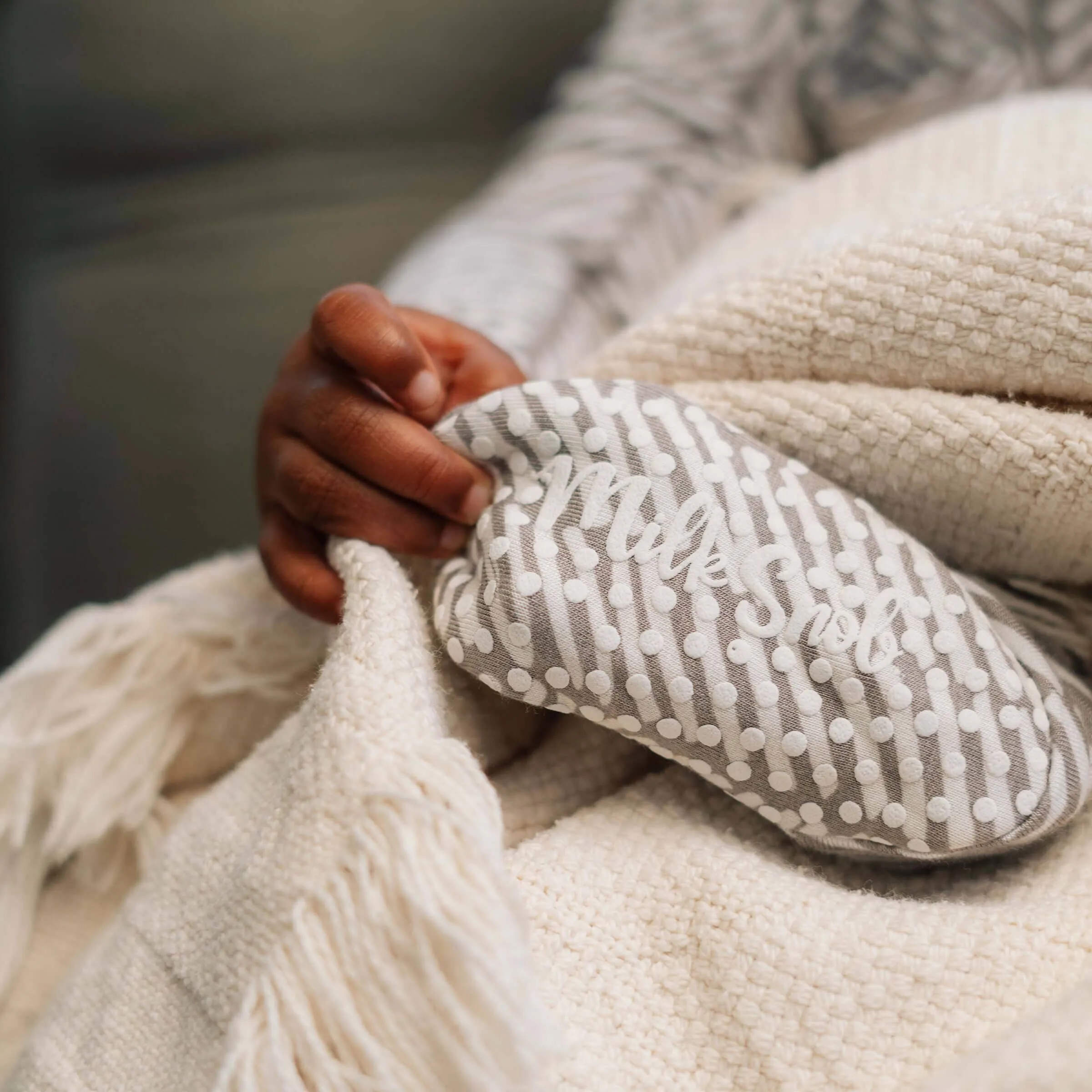 Herringbone Footed Jammies by Milk Snob