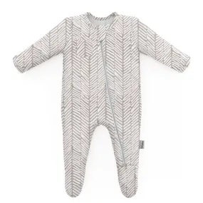 Herringbone Footed Jammies by Milk Snob