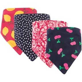 Hudson Baby Cotton Bandana Bibs, Cherry